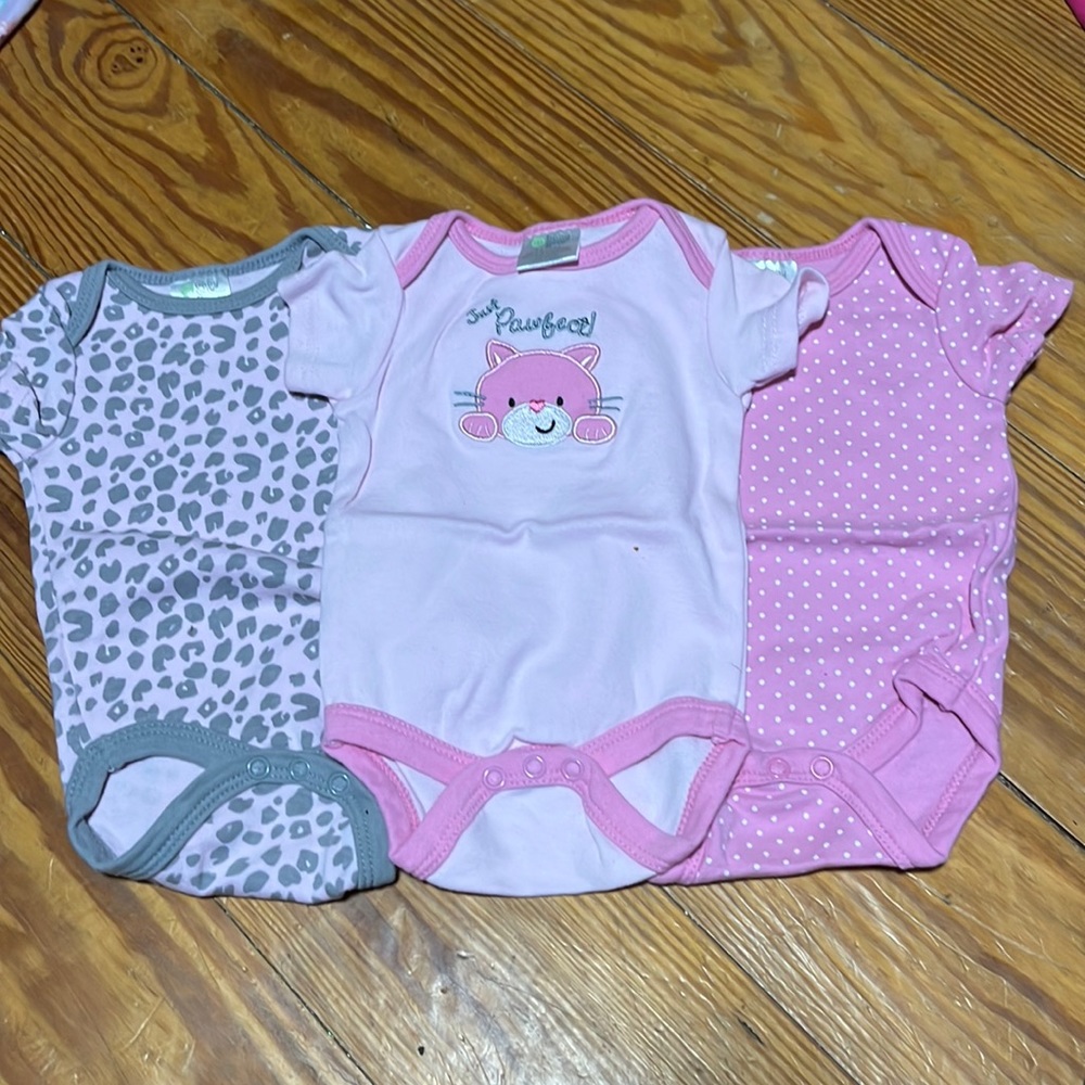 3 pc lot of 3-6 month onesies